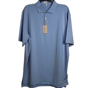 Peter Millar Performance Stretch Polo shirt, blue XL $105